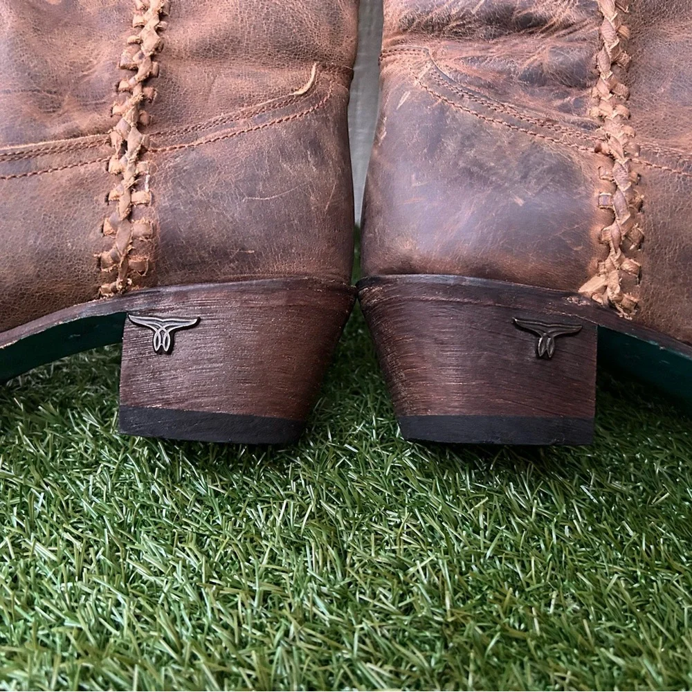 Classic Over-the-Knee Leather Boots in Brown